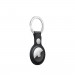 Apple AirTag Leather Key Ring - стилен оригинален ключодържател от естествена кожа за Apple AirTag (черен) 3