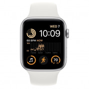 Apple Watch SE2 Cellular, 40mm Silver Aluminium Case with White Sport Band - умен часовник от Apple 1