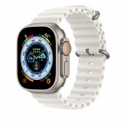 Apple Watch Ultra Cellular, 49mm Titanium Case with White Ocean Band - умен часовник от Apple