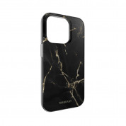 Mageasy Marble M Case With MagSafe - дизайнерски хибриден удароустойчив кейс с MagSafe за iPhone 14 Pro (черен)  2