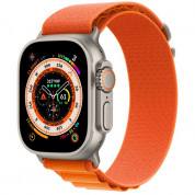 Apple Watch Ultra Cellular, 49mm Titanium Case with Orange Alpine Loop Small - умен часовник от Apple