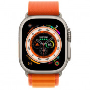 Apple Watch Ultra Cellular, 49mm Titanium Case with Orange Alpine Loop - Small 1