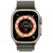 Apple Watch Ultra Cellular, 49mm Titanium Case with Green Alpine Loop Medium - умен часовник от Apple 2