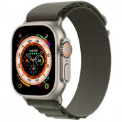 Apple Watch Ultra Cellular, 49mm Titanium Case with Green Alpine Loop Medium - умен часовник от Apple