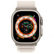 Apple Watch Ultra Cellular, 49mm Titanium Case with Starlight Alpine Loop Small - умен часовник от Apple 1