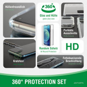 4smarts 360° Premium Protection Set - хибриден удароустойчив кейс с MagSafe и стъклено защитно покритие за дисплея на iPhone 14 (прозрачен) 3