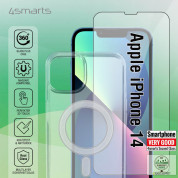 4smarts 360° Premium Protection Set - хибриден удароустойчив кейс с MagSafe и стъклено защитно покритие за дисплея на iPhone 14 (прозрачен) 1