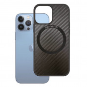 4smarts Carbon Case With UltiMag - удароустойчив кейс с карбоново покритие и MagSafe за iPhone 14 Pro Max (черен) 1