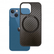 4smarts Carbon Case With UltiMag - удароустойчив кейс с карбоново покритие и MagSafe за iPhone 14 (черен) 1