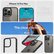 Spigen Ultra Hybrid Case - хибриден кейс с висока степен на защита за iPhone 14 Pro Max (черен-прозрачен) 7