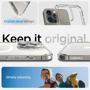 Spigen Ultra Hybrid MagSafe Case - хибриден кейс с висока степен на защита с MagSafe за iPhone 14 Pro Max (бял-прозрачен)  10
