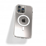 Spigen Ultra Hybrid MagSafe Case - хибриден кейс с висока степен на защита с MagSafe за iPhone 14 Pro Max (бял-прозрачен)  8
