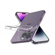 Spigen Liquid Crystal Case - тънък силиконов (TPU) калъф за iPhone 14 Pro (прозрачен)  2