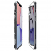 Spigen Ultra Hybrid MagSafe Case - хибриден кейс с висока степен на защита с MagSafe за iPhone 14 (черен-прозрачен)  12
