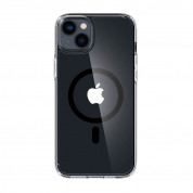 Spigen Ultra Hybrid MagSafe Case - хибриден кейс с висока степен на защита с MagSafe за iPhone 14 (черен-прозрачен)  1