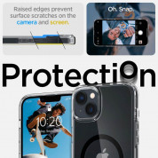 Spigen Ultra Hybrid MagSafe Case - хибриден кейс с висока степен на защита с MagSafe за iPhone 14 (черен-прозрачен)  8