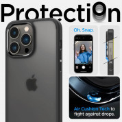 Spigen Ultra Hybrid Case - хибриден кейс с висока степен на защита за iPhone 14 Pro (черен-прозрачен) 8