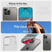 Spigen Ultra Hybrid Case - хибриден кейс с висока степен на защита за iPhone 14 Pro Max (прозрачен-матиран) 5