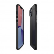 Spigen Thin Fit Case - качествен тънък матиран кейс за iPhone 14 (черен) 6