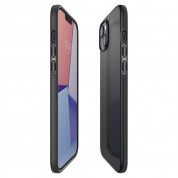 Spigen Thin Fit Case - качествен тънък матиран кейс за iPhone 14 Plus (черен) 5