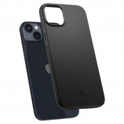 Spigen Thin Fit Case - качествен тънък матиран кейс за iPhone 14 Plus (черен) 6
