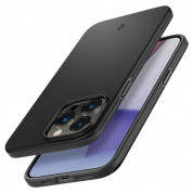 Spigen Thin Fit Case - качествен тънък матиран кейс за iPhone 14 Pro Max (черен) 5