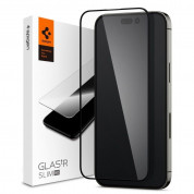 Spigen Glass.Tr Slim Full Cover Tempered Glass - калено стъклено защитно покритие за дисплея на iPhone 14 Pro Max (черен-прозрачен)