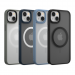 Devia Pino Series MagSafe Case - хибриден кейс с висока степен на защита с MagSafe за iPhone 14 (черен-прозрачен)  1