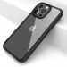 Devia Crystal Shockproof Case - хибриден удароустойчив кейс за iPhone 14 (черен-прозрачен) 2