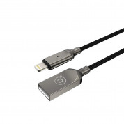 Usams U-Sun Smart Power-Off Lightning to USB Cable - USB към Lightning кабел за Apple устройства с Lightning порт (60 см) (черен) 1