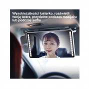 Usams Fill Light Makeup Car Touch-Up Mirror - огледало с LED светлина за сенника на автомобил (черен) 2