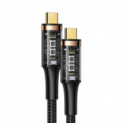 Usams Thunderbolt 3 Cable - USB-C към USB-C кабел с Thunderbolt 3 и поддръжка на 5K (80 см) (черен) 1