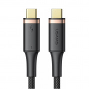 Usams Thunderbolt 3 Cable - USB-C към USB-C кабел с Thunderbolt 3 и поддръжка на 5K (80 см) (черен)