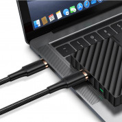 Usams Thunderbolt 3 Cable - USB-C към USB-C кабел с Thunderbolt 3 и поддръжка на 5K (80 см) (черен) 4