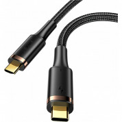Usams Thunderbolt 3 Cable - USB-C към USB-C кабел с Thunderbolt 3 и поддръжка на 5K (80 см) (черен) 2