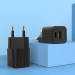 4smarts Wall Charger VoltPlug Duos Mini PD 20W - захранване за ел. мрежа с USB-A и USB-C изходи и технология за бързо зареждане (черен) 4