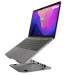 4smarts Desk Stand ErgoFix H22 - преносима алуминиева сгъваема поставка за смартфони, таблети и лаптопи до 16 инча (сребрист) 2
