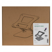 4smarts Desk Stand ErgoFix H22 - преносима алуминиева сгъваема поставка за смартфони, таблети и лаптопи до 16 инча (сребрист) 4