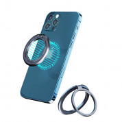 4smarts UltiMag Ring Magnetic Phone Holder - магнитен пръстен с поставка за прикрепяне към iPhone с MagSafe (сив)