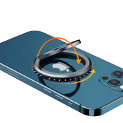 4smarts UltiMag Ring Magnetic Phone Holder - магнитен пръстен с поставка за прикрепяне към iPhone с MagSafe (сив) 2