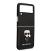 Karl Lagerfeld Saffiano Ikonik Leather Case - дизайнерски кожен кейс за Samsung Galaxy Z Flip 4 (черен) 4