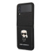 Karl Lagerfeld Saffiano Ikonik Leather Case - дизайнерски кожен кейс за Samsung Galaxy Z Flip 4 (черен) 2
