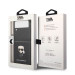 Karl Lagerfeld Saffiano Ikonik Leather Case - дизайнерски кожен кейс за Samsung Galaxy Z Flip 4 (черен) 6