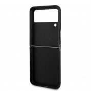 Karl Lagerfeld Saffiano Ikonik Leather Case - дизайнерски кожен кейс за Samsung Galaxy Z Flip 4 (черен) 4