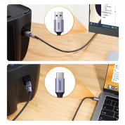 Ugreen USB-B 2.0 to USB-C Adapter - USB-B към USB-C адаптер за за принтер и други външни устройства с USB-B порт (тъмносив) 3