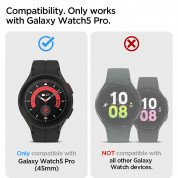 Spigen Thin Fit Glass Case - комплект качествен твърд кейс и стъклено защитно покритие за Samsung Galaxy Watch 5 Pro (прозрачен) 10