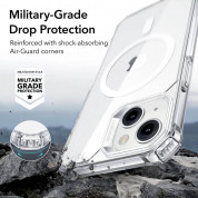 ESR Air Armor HaloLock MagSafe Case - хибриден удароустойчив кейс с MagSafe за iPhone 14, iPhone 13 (прозрачен) 2