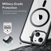 ESR Classic HaloLock MagSafe Case - хибриден кейс с висока степен на защита с MagSafe за iPhone 14 Plus (черен-прозрачен)  3