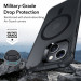 ESR Air Armor HaloLock MagSafe Case - хибриден удароустойчив кейс с MagSafe за iPhone 14 Pro Max (черен-мат) 4