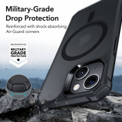 ESR Air Armor HaloLock MagSafe Case - хибриден удароустойчив кейс с MagSafe за iPhone 14 Plus (черен-мат) 2